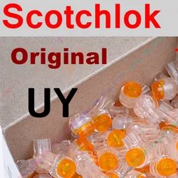 100% Genuine 100PCS Original Scotchlok UY K1 Butt Connector Single Blades Two Conductor Connector For 22-26 AWG 0.4-0.65mm Wires