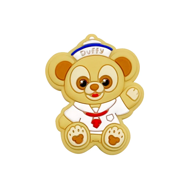 5 قطعة طفل جديد سيليكون ديزني الدب الكرتون الخرز الطفل العناية بالفم الغذاء الصف DIY الحلمة قلادة ملحقات لعبة الطفل #3