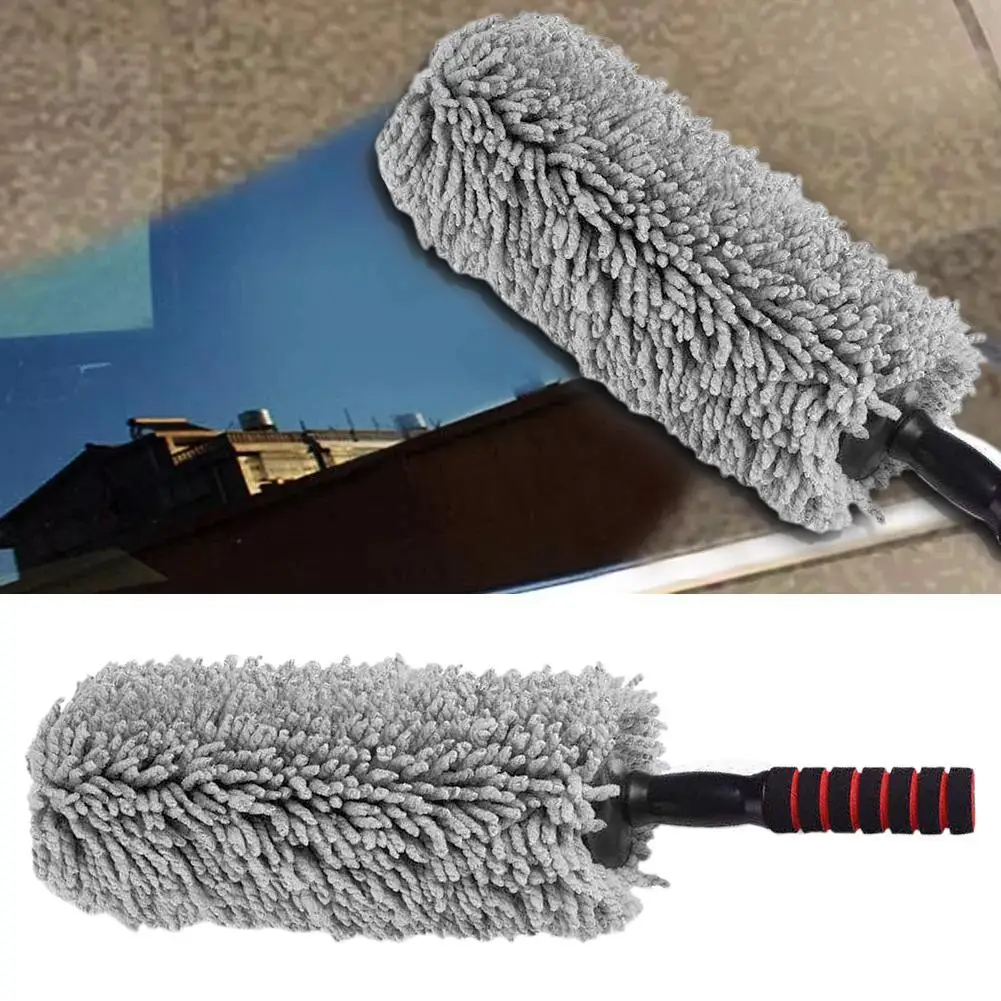 

Car Body Duster Retractable Wax Dust Wash Mop Retractable Dual Brush Dry Wheel Use Car Handle Remover And Dust Wet Tyre J9S6