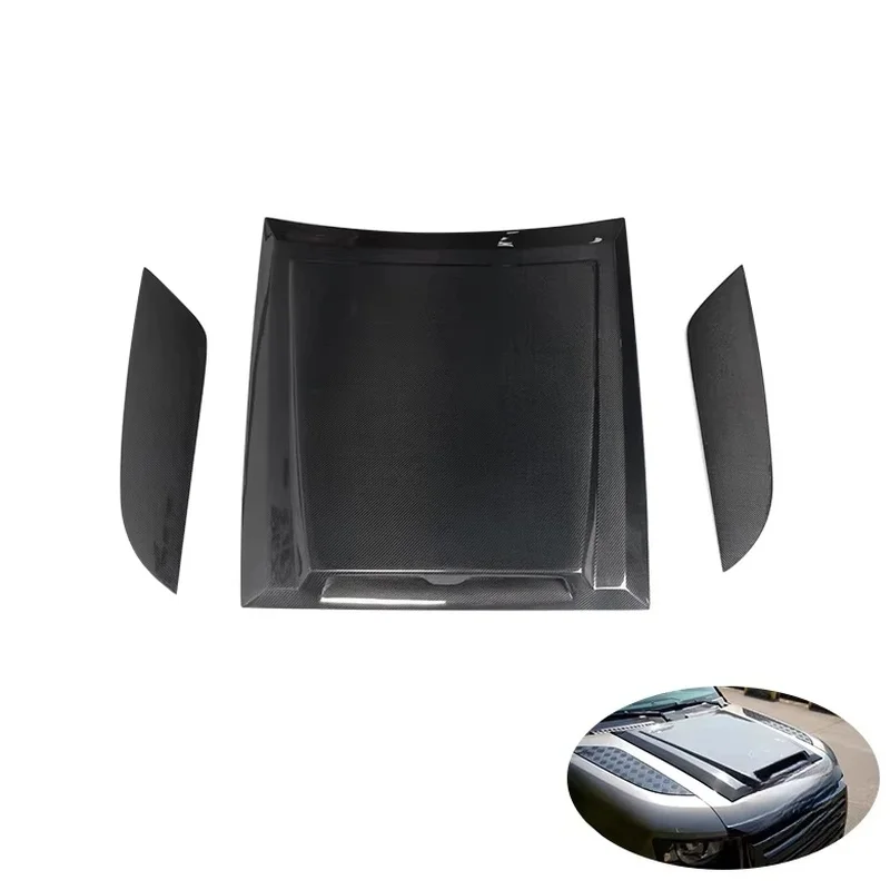 High Quality LM Style Carbon Fiber Engine Bonnet Cap Fit For Defender 90 110 2020-2025