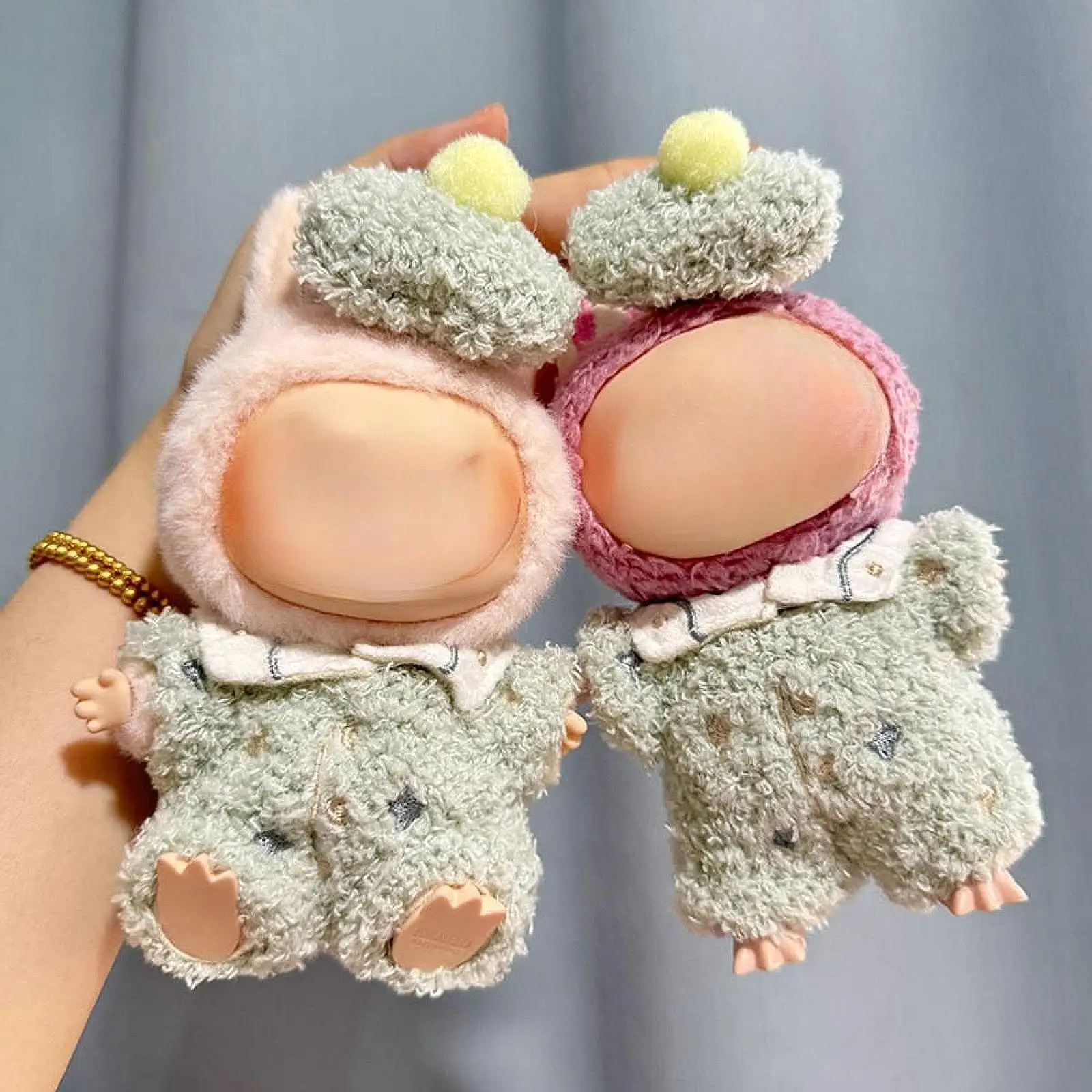 Boneka boneka Bodysuit Dress up pakaian pendidikan DIY kostum dengan topi kaus kaki Bib untuk koordinasi fleksibilitas 15cm boneka