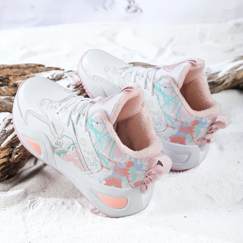 

Hi Top Breathable Famme Basketball Flats Original Women's Brand Shoes Trendy Sneakers Sports Krasofka Due To Character