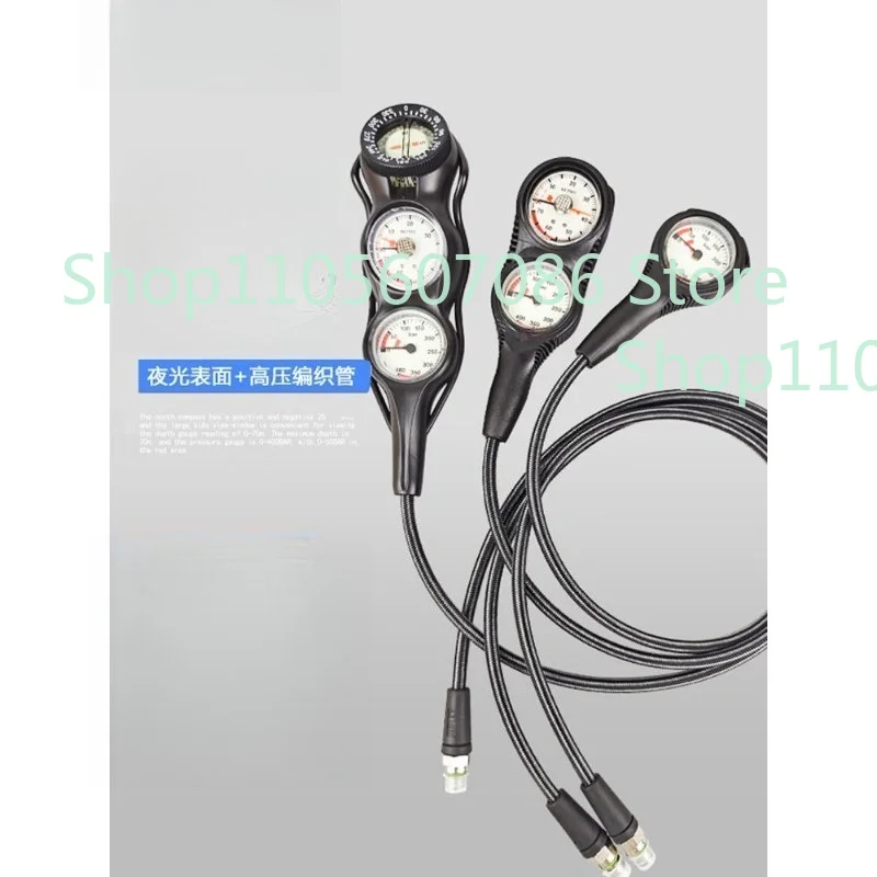 Diving Triple Meter Two Residual Pressure Meter Pressure Single Meter Professional Air Pressure Depth Compass