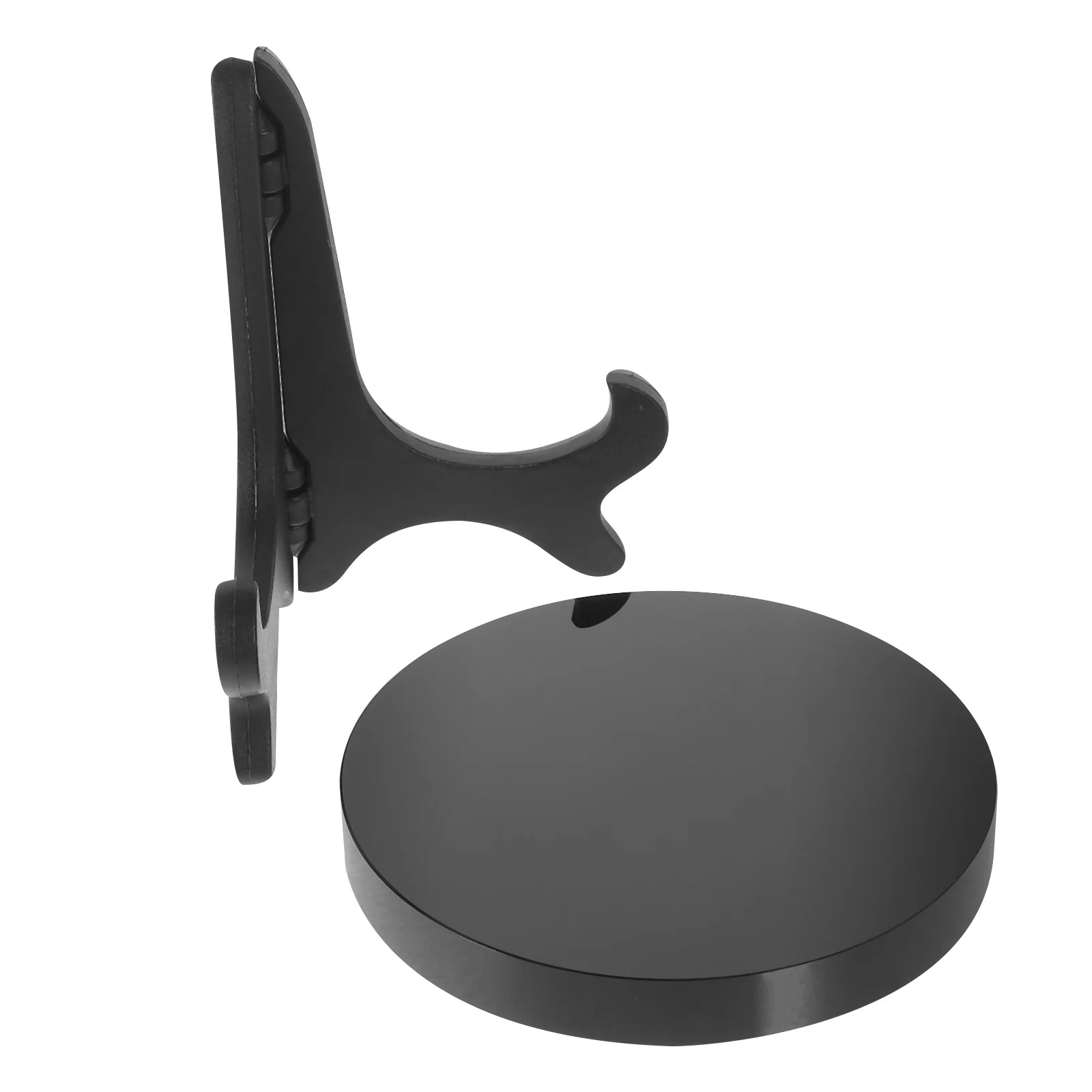 

1Set Black Glass Scrying Mirror Obsidian Disc Display Stand Meditation Decor Table Centerpiece Modern Home Office