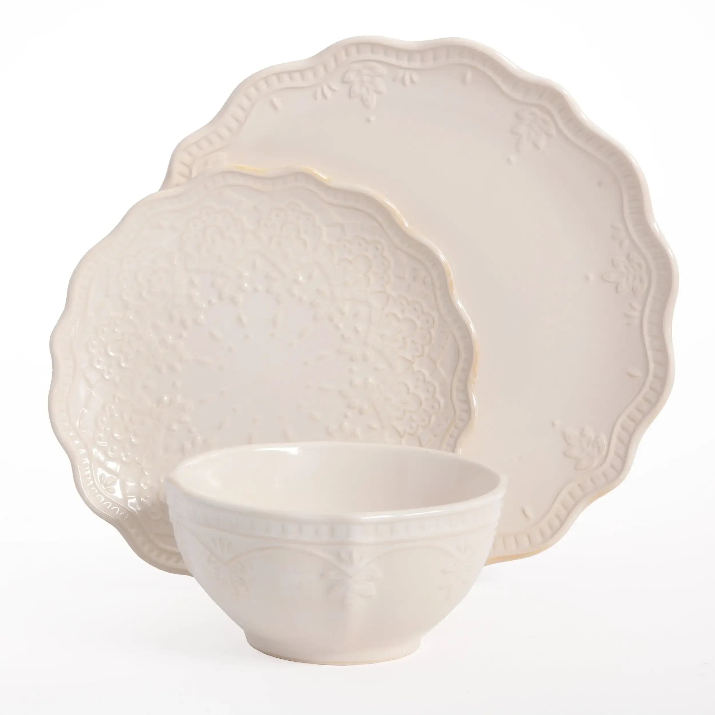 

12-Piece Dinnerware Set, Linen