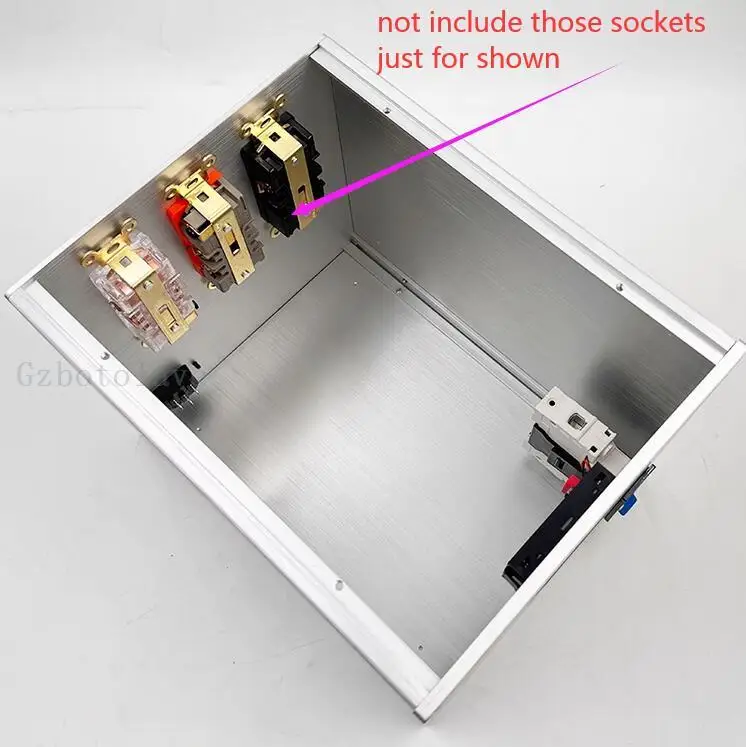 260 tutto l'alloggiamento del filtro di alimentazione multiuso in lega di alluminio 1p/2p interruttore dell'aria caso isolato amplificatore di potenza chassis 206*206*260mm