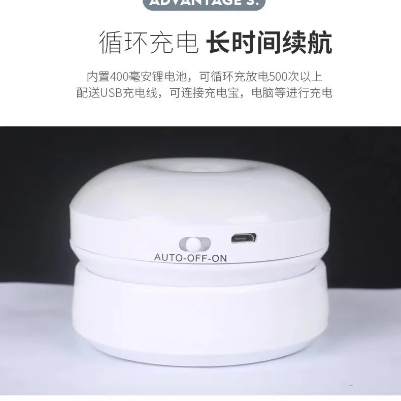 Creative human body sensor Bedroom bedside wall light Stairs corridor Cabinet light Rechargeable battery night light