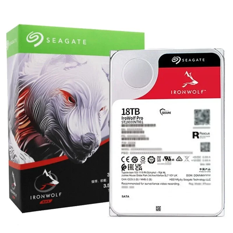 オリジナル Seagate 18TB 16TB 14TB 10TB 8TB 6TB 4TB IronWolf 3.5 "SATA3 NAS ハードドライブ 6 ギガバイト/秒 7200RPM 新しい
