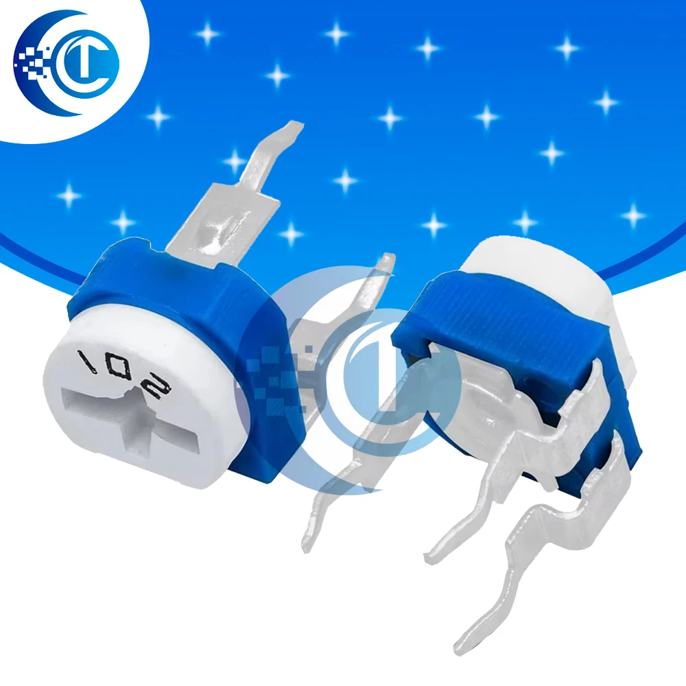 RM065 (RM-065) Trimmer Potentiometers (10pcs): 100Ω-1MΩ Variable Resistors for Precision Adjustment