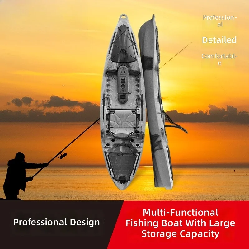 Angelboot, Multifunktionales Aufblasbares Kajak, Verstärktes Kanu für Professionelle Angler, Tragbares und Langlebiges Angelboot