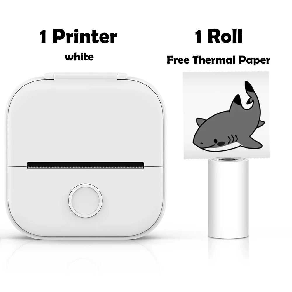 Mini Stampante Termica Portatile Bluetooth – Senza Inchiostro, Ricarica USB, Per Adesivi E Note, Compatibile Con IOS E Android, Tascabile Per Studio E Ufficio