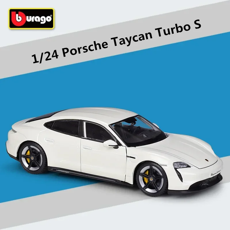 Bburago 1:24 Porsche Taycan Turbo S Coupe Alloy Car Model Diecast Metal Toy Sports Car Model Simulation Collection Kids Toy Gift