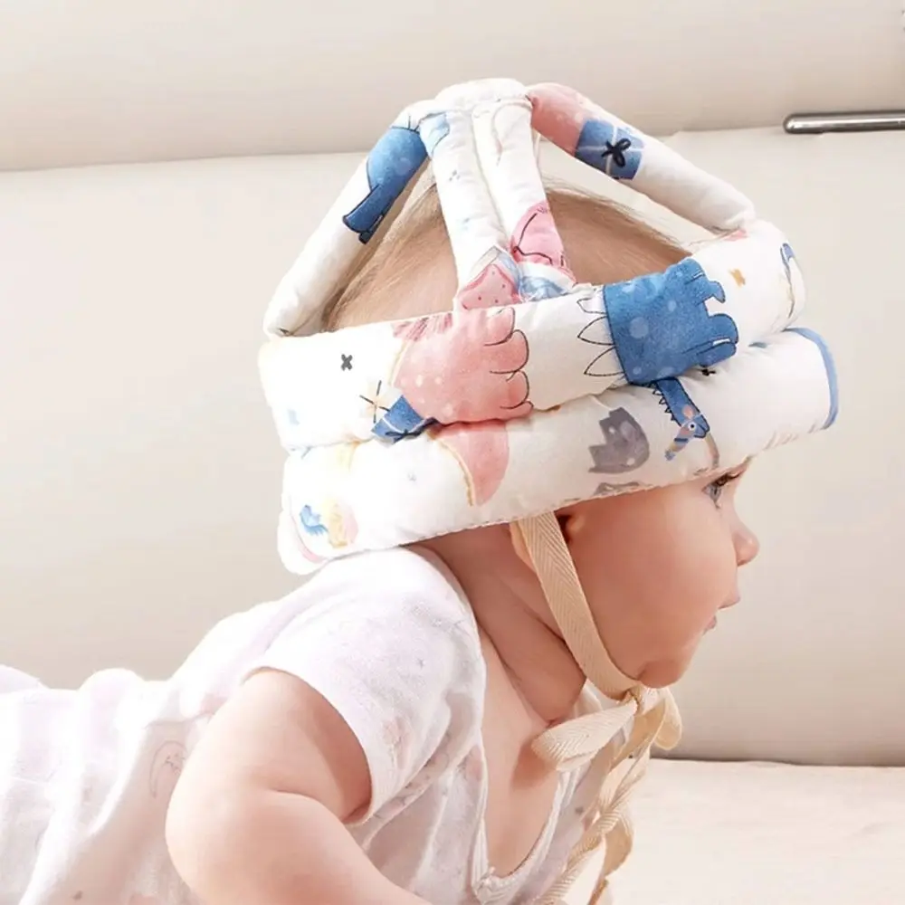 5-36M Comfortable Learn To Walk Baby Safety Helmet Adjustable Head Security Toddler Anti-fall Pad Soft Cartoon Crash Cap Toddler