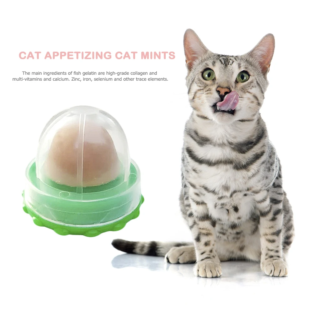 10-1PCS Nutrition Cat Catnip Ball Dust Cover Round Safe Catnip Snack Cat Lollipop Cat Mint On The Wall Cat Energy Ball Candy