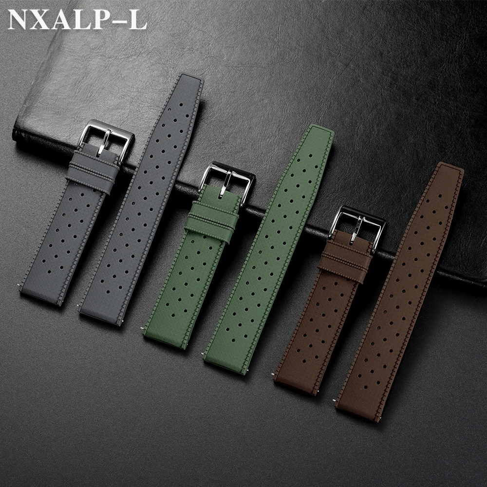 الاستوائية ساعة مطاطية حزام 18 مللي متر 20 مللي متر 22 مللي متر ل Seiko تنفس سيليكون الساعات ل أوريس المواطن الغوص سوار مقاوم للماء