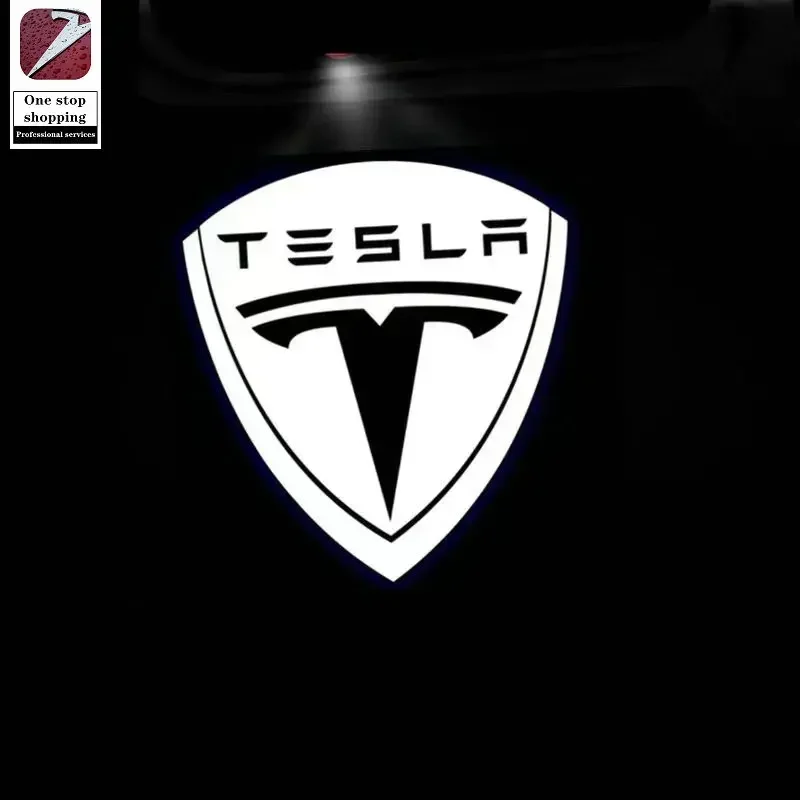 Voor Tesla Model 3/Y Welkomstverlichting Model X S Deurverlichting Led Modificatie Accessoires Sfeer Verlichting Deur Spotlights Vervangen