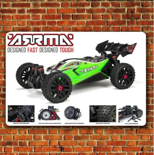 Metal Poster Rc Car Tin Sign Plaque Arrma Typhon Buggy