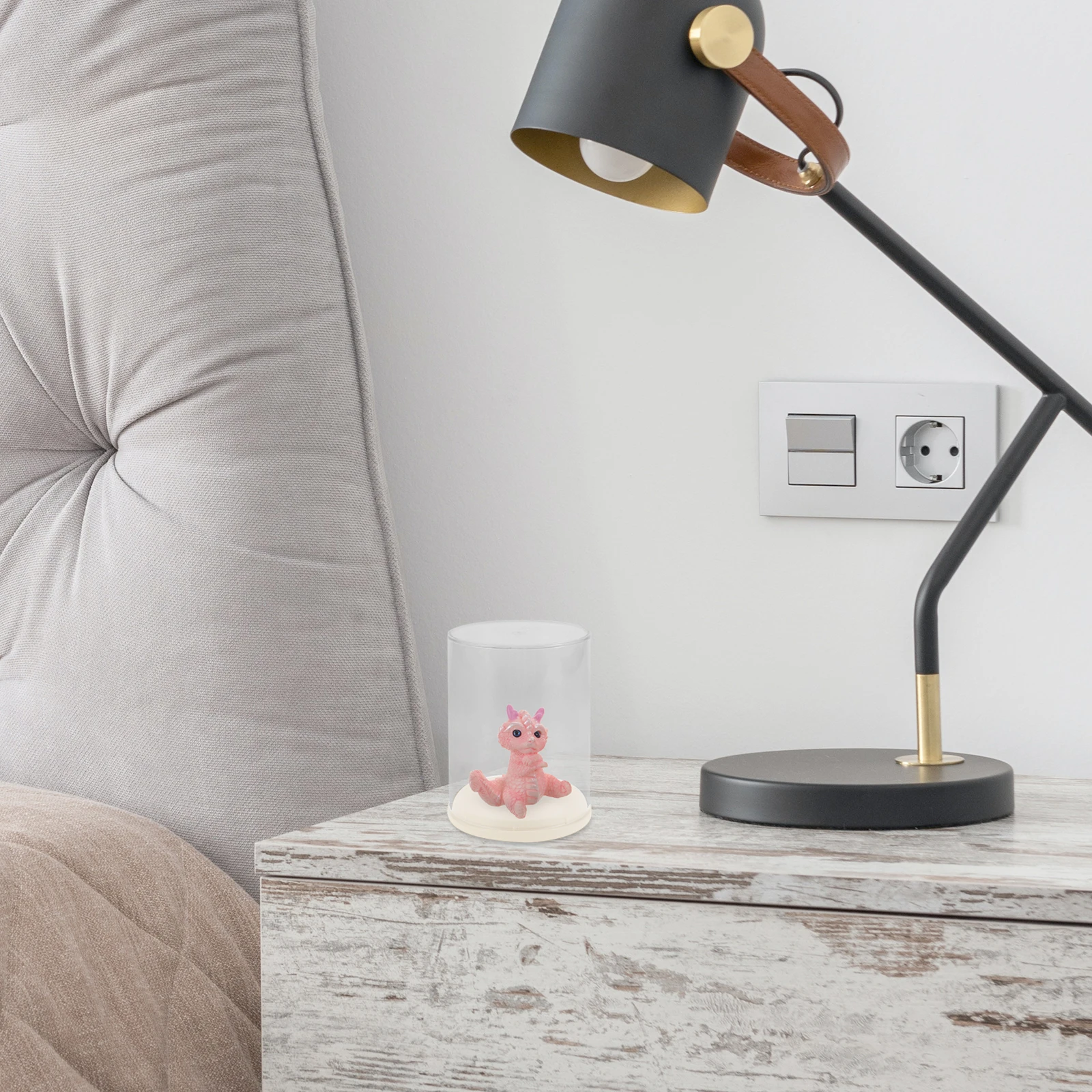 2pcs Clear Display Case For Miniatures Action Figures Storage Box Lid Transparent Showcase Decorative Container Collection