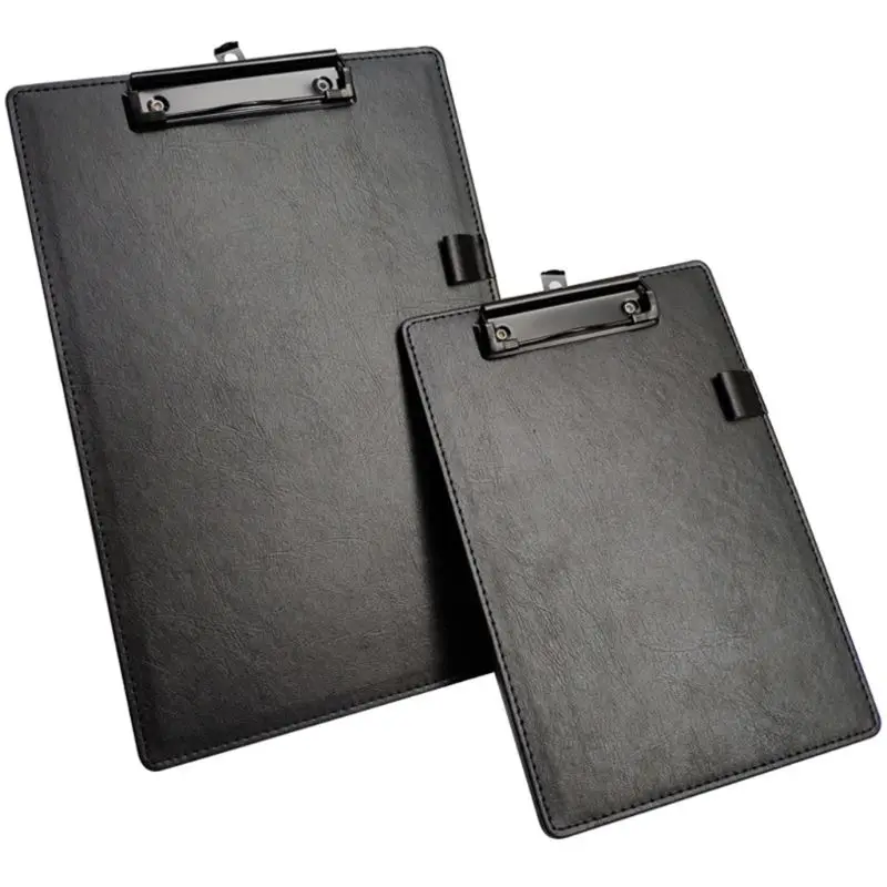 Document Stationery PU Clipboard Padfolio Clip Clipboard Folder PU Leather File Paper Clip Board Writting Pad Folder