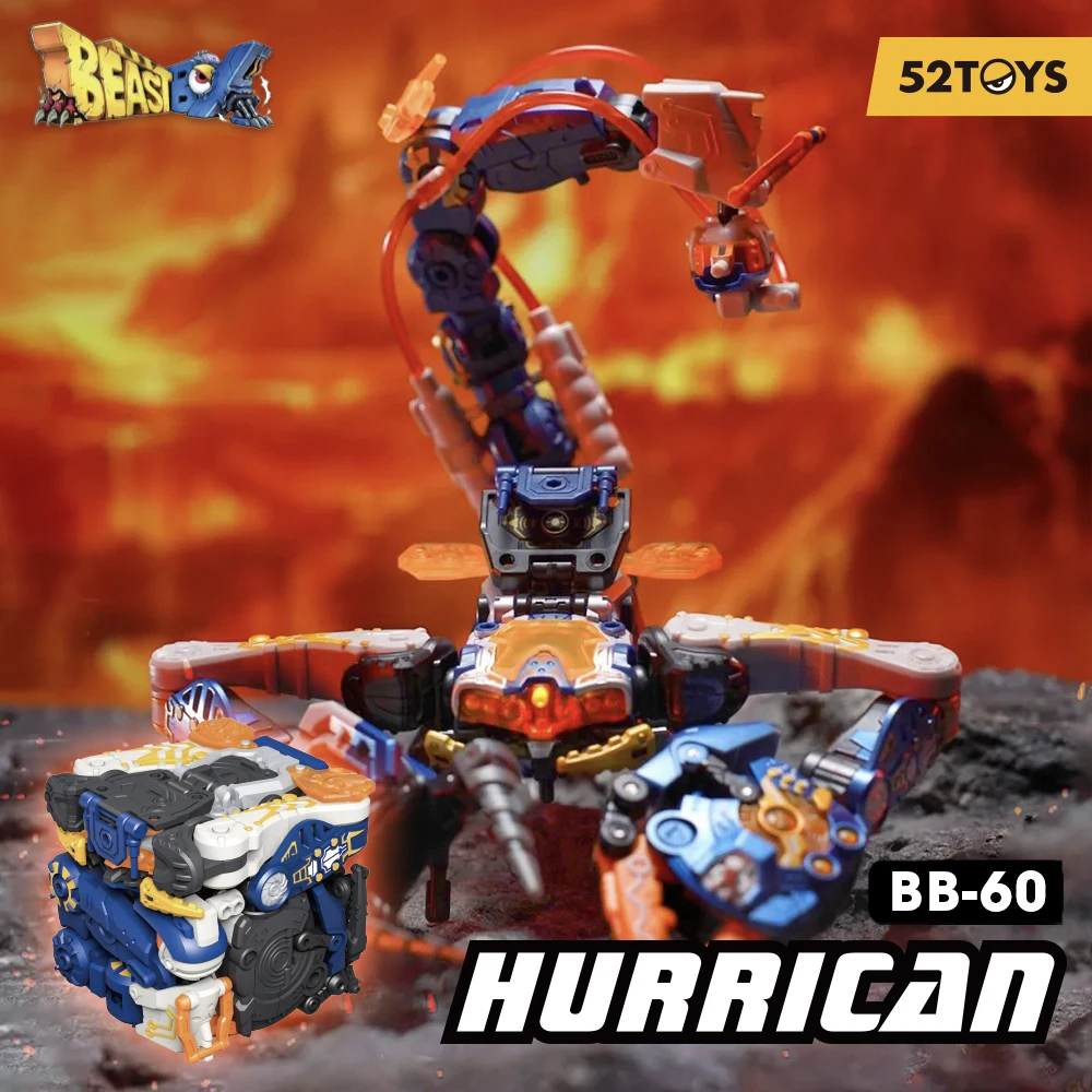 

52TOYS BEASTBOX BB-60 HURRICAN scorpion Deformation Robot, Converting in Mecha and Cube, Action Figure, Collectible Gift