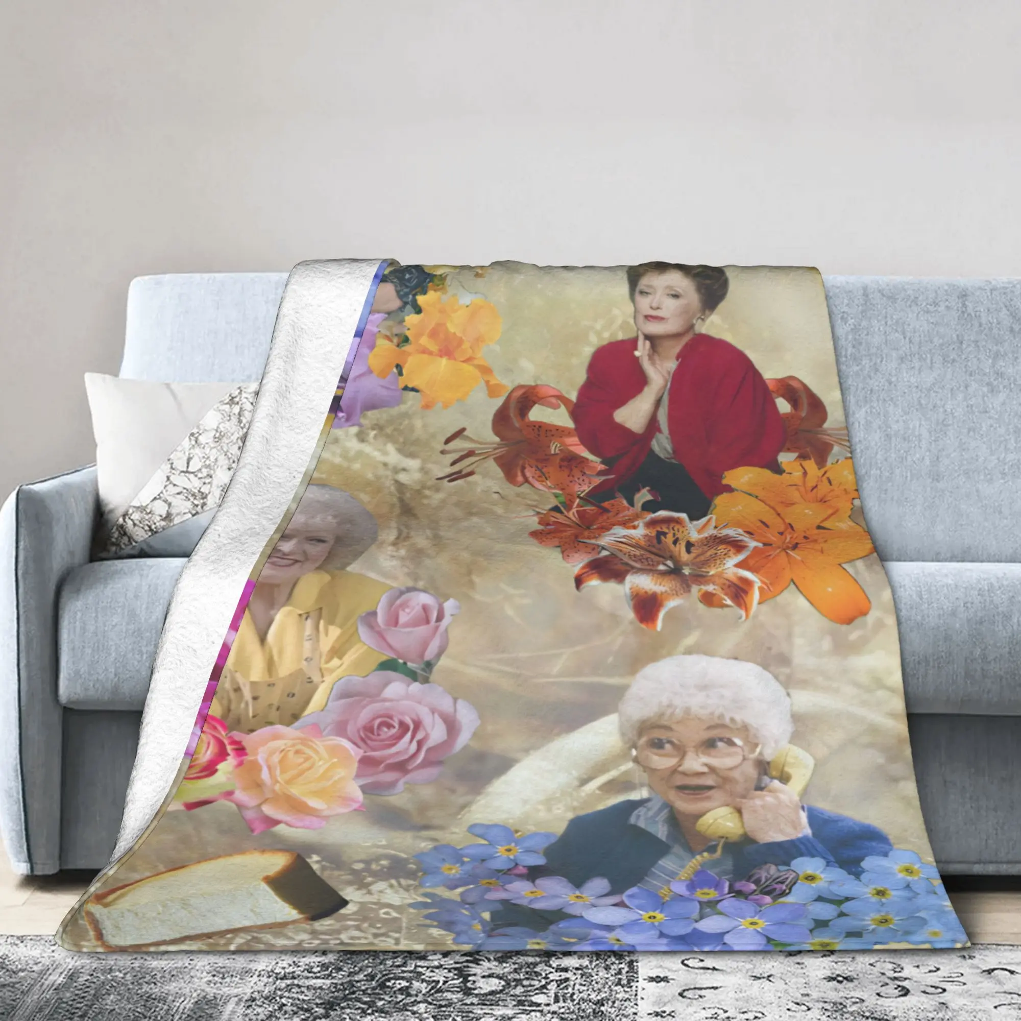 Golden Girls  Blankets Flannel  Relax Lightweight Thin Throw Blankets for Bedding Bedspreads