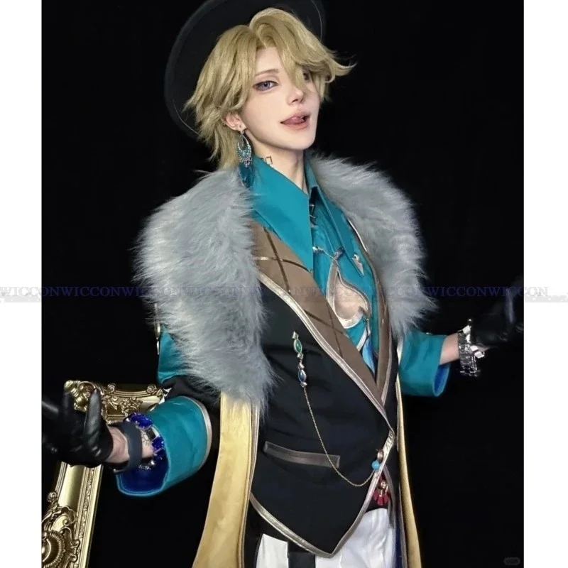 w;3.c\6;h'8/Game Honkai Star Rail Costume Women Men Hallowen Suit Aventurine Wig Cosplay U5'u.9;m\4/p - view 4