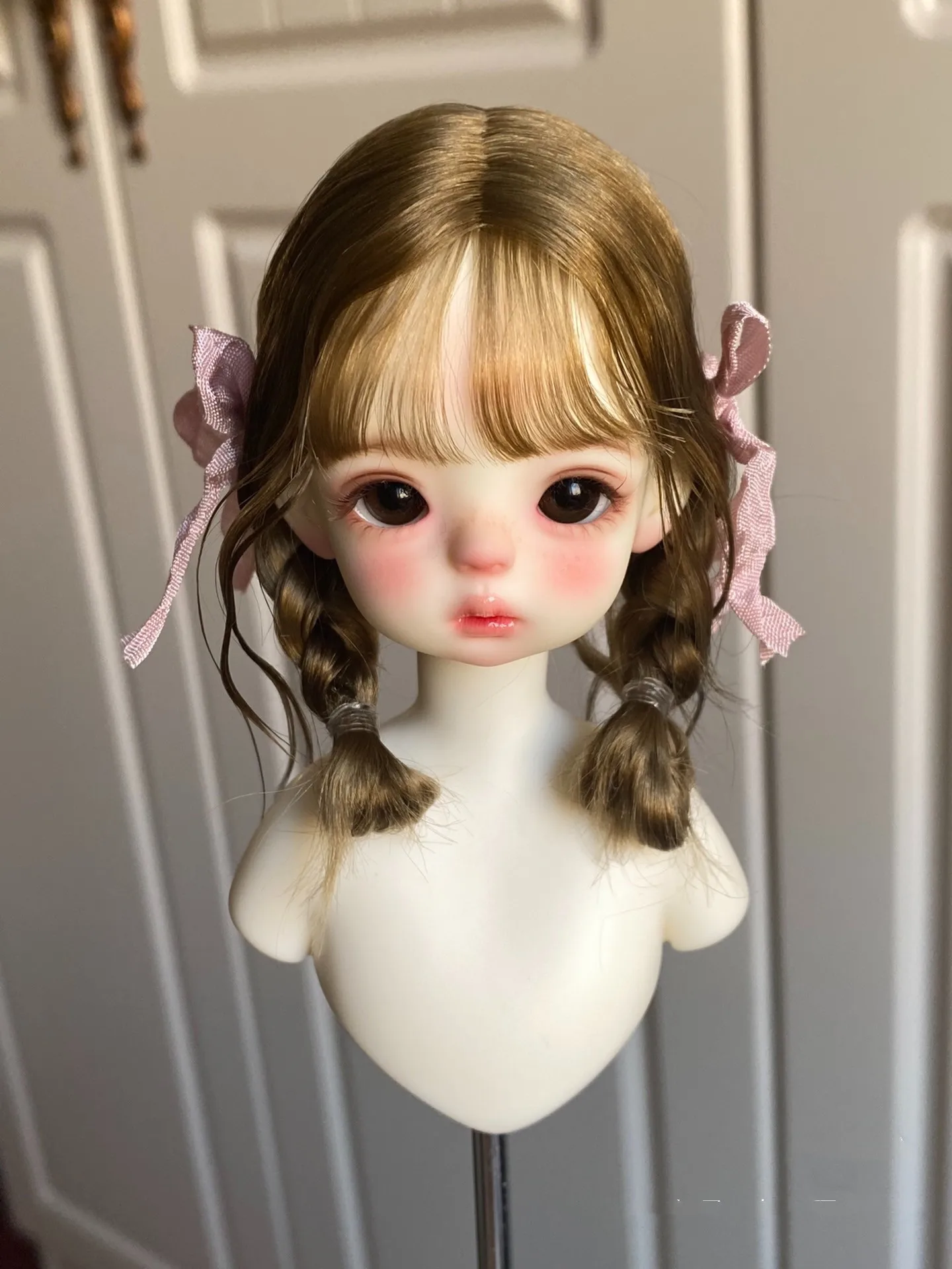 

BJD Wig Mohair Three Layer Gauze Hard Head Shell Hair, 1/6 Doll Wig Free Shipping