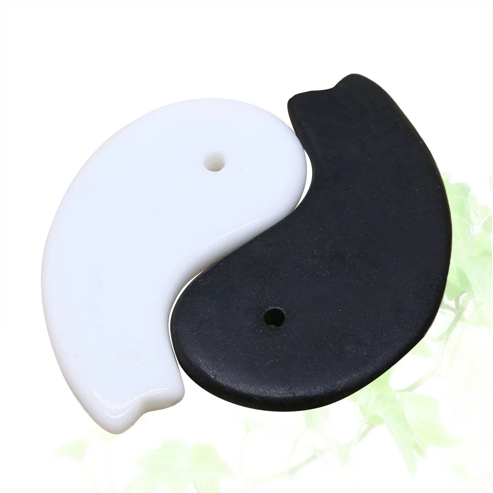 

2Pcs Bagua Ying Yang Natural Scraping Stone Massage Boards Small Portable Pain Relief Spa Tool Relaxation