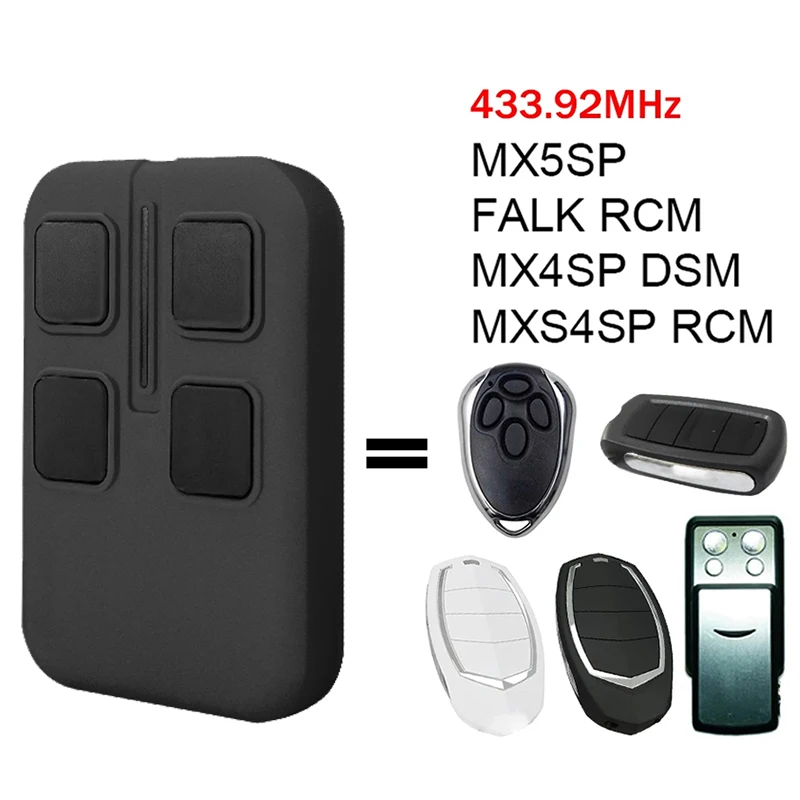 MOTORLINE Контроллер 433 92MHz FALK RCM MX4SP DSM MXS4SP MX5SP с дистанционным управлением для гаража, команда открывания ворот