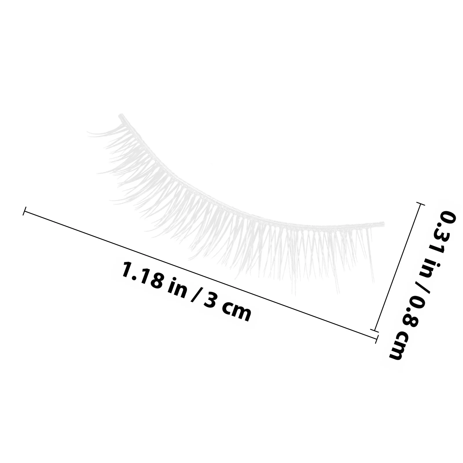 3 أزواج من الرموش الصناعية البيضاء ذات المظهر الطبيعي ملحقات الرموش الصناعية لحفلات الهالوين أزياء الماكياج DIY إكسسوارات الموضة النسائية