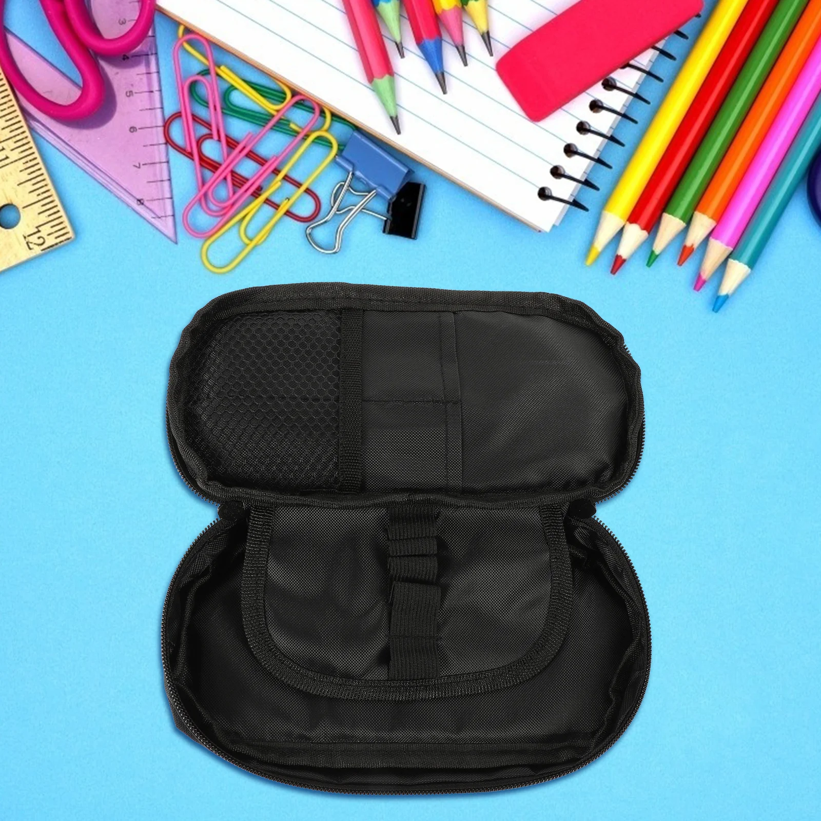 

Pencil Bag Large Capacity Oxford Cloth Cartoon Panda Design Stationery Organizer For School Supplies Pouch