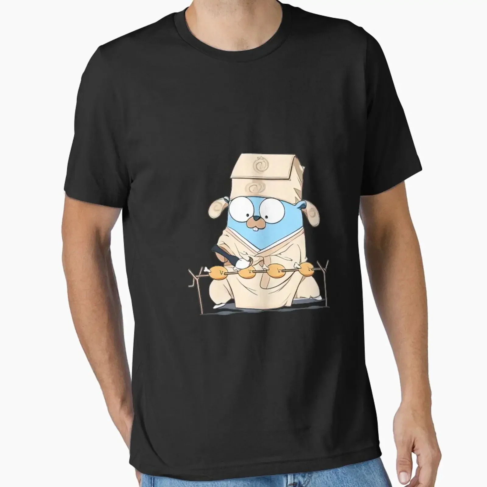 Golang Gopher Go Chicken Essential T Shirt vintage Washed Casual Slightly Versatile streetwear graphic Stylish fashion