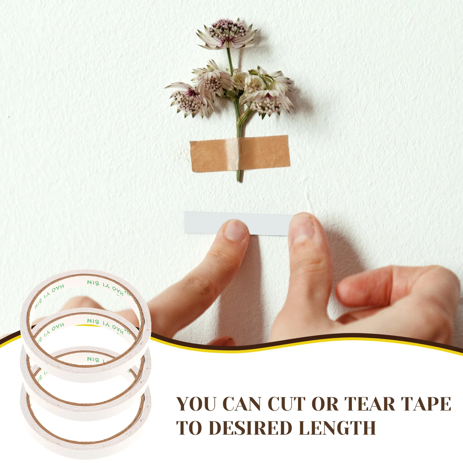 

10pcs Double Sided Tape Adhesive Craft Supply Scrapbook Glue Decoration Easy Stick Dry Surfaces