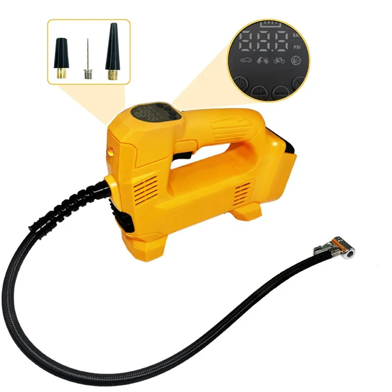 ZWINCKY Cordless Tire Inflator for Dewalt 18V 20V MAX Battery Air Inflator Portable Air Pump Digital Pressure Gauge Cars Bikes