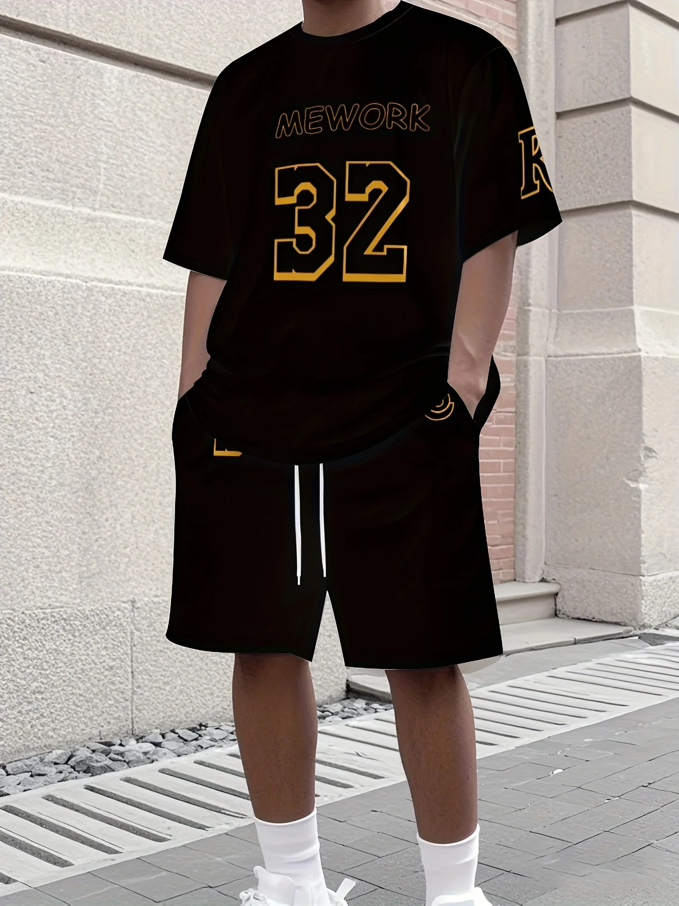 

The 2025 summer new men's suit 3D printed outdoor sports retro casual and comfortable