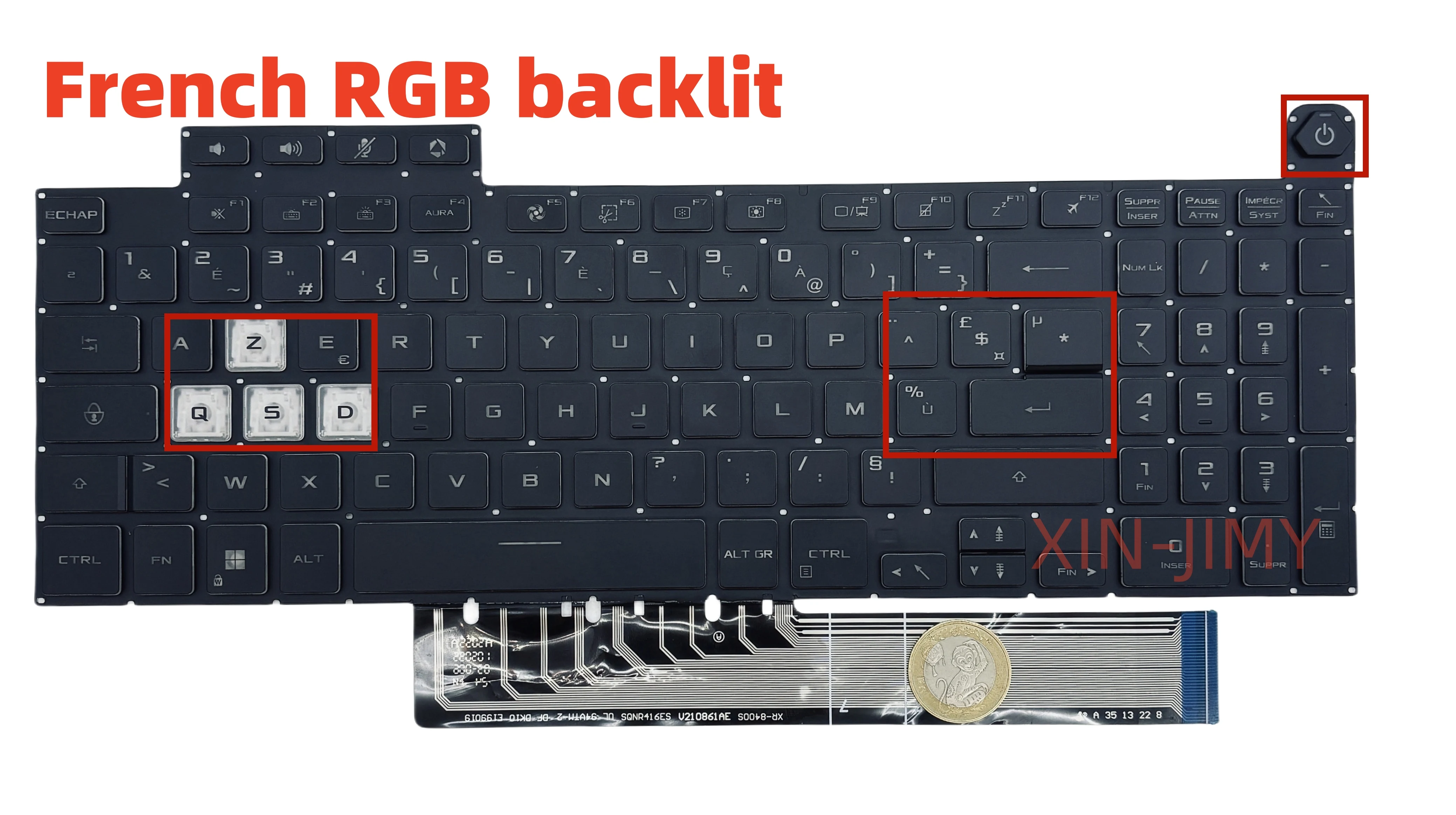 

French Laptop Keyboard FOR ASUS TUF Gaming FX507 FX507ZM FX507ZU FX507ZV/ZI FA507RC FA507RE FA507RM/RR FX517 FX517ZM RGB backlit