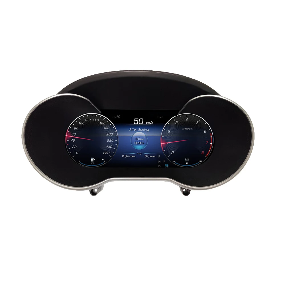 Car Digital Cluster Virtual Cockpit Speed Meter Screen for  C Class W205 GLC X205 2015-2018 Media Player Dashboard