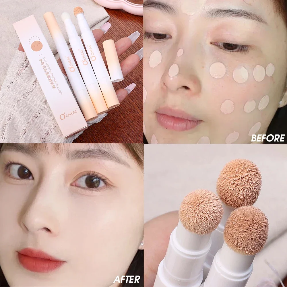 Wasserdichter flüssiger Concealer Stift Luftkissen weiches flauschiges Schwammkopf-Concealer-Creme abdeckung Akne fleck dunkle Kreise dauerhaftes Make-up