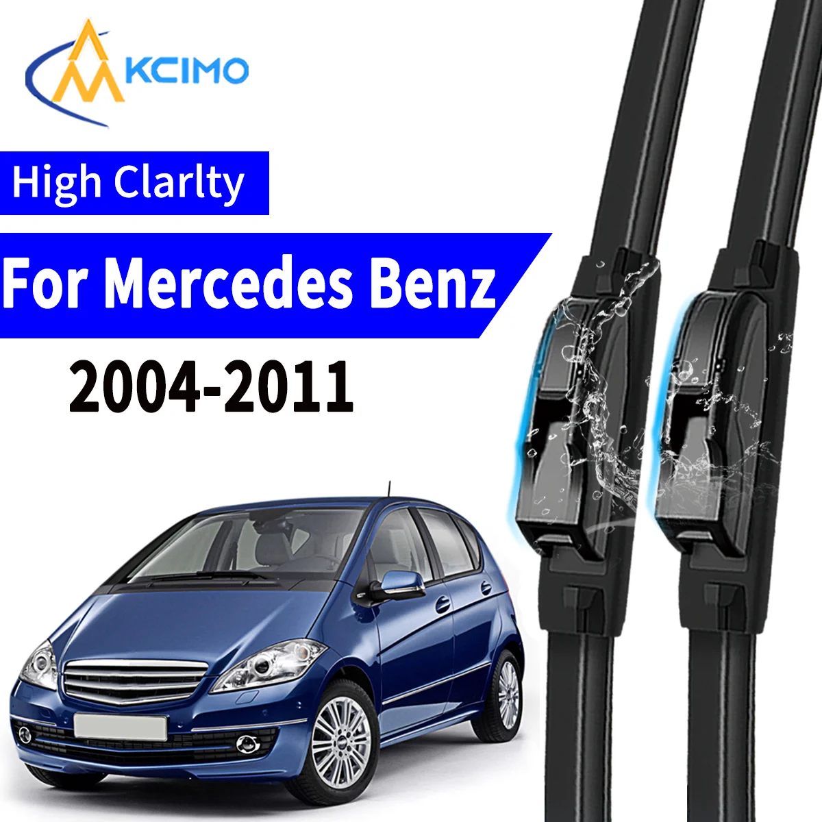 

2pcs Car Wiper For Mercedes Benz A 150 W169 2004 - 2011 Front Windscreen Wiper Blade Silent Soft Rubber