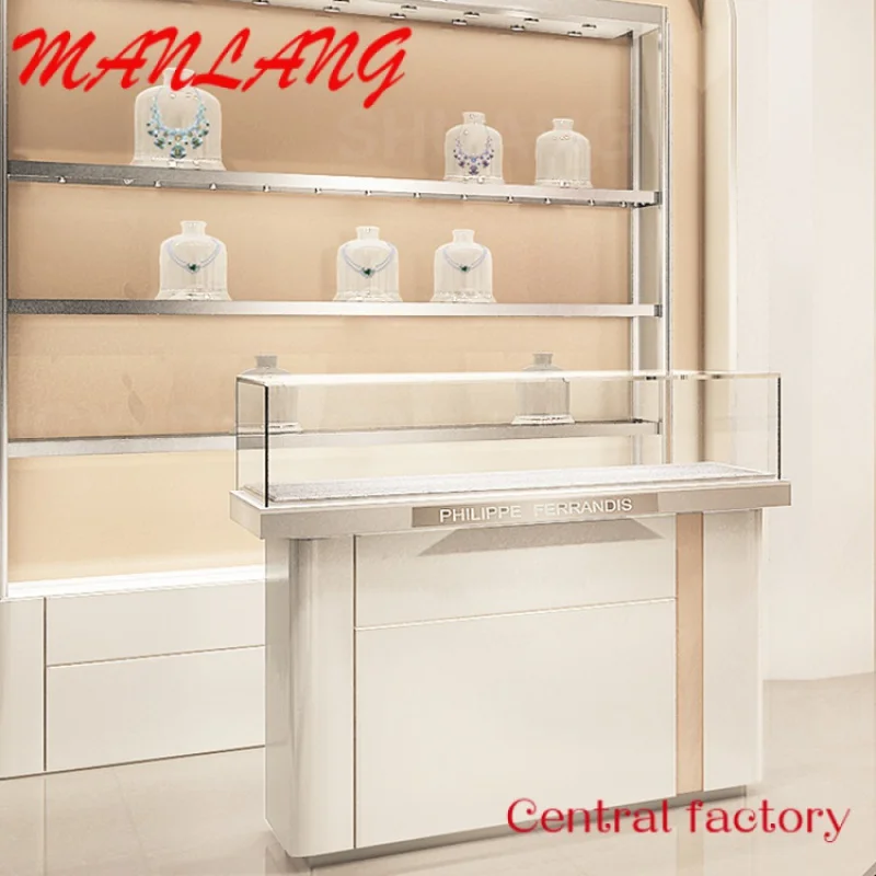 

CustomRetail Wood Glass Counter Jewelry Display Showcase Cabinet