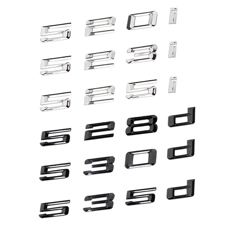 

5 Series Trunk Letters Sticker 520d 523d 525d 528d 530d 535d 538d 540d 545d Logo Emblem For E39 E60 E61 F10 F11 G30 G31