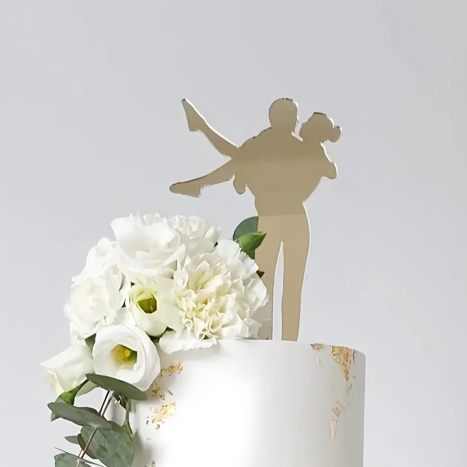 قطعة علوية أنيقة من الأكريليك الأسود للسيد السيدة للعروس والعريس لتزيين حفلات الزفاف والذكرى السنوية وعيد الحب #3