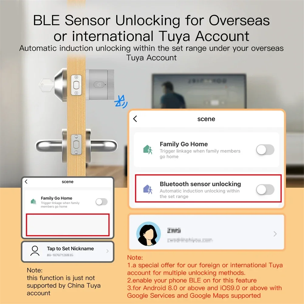 MOES Bluetooth Door Lock Bank-grade AES128 TLS Encryption Sensor Unlocking Tuya Smart APP Remote Voice Control Alexa Google US