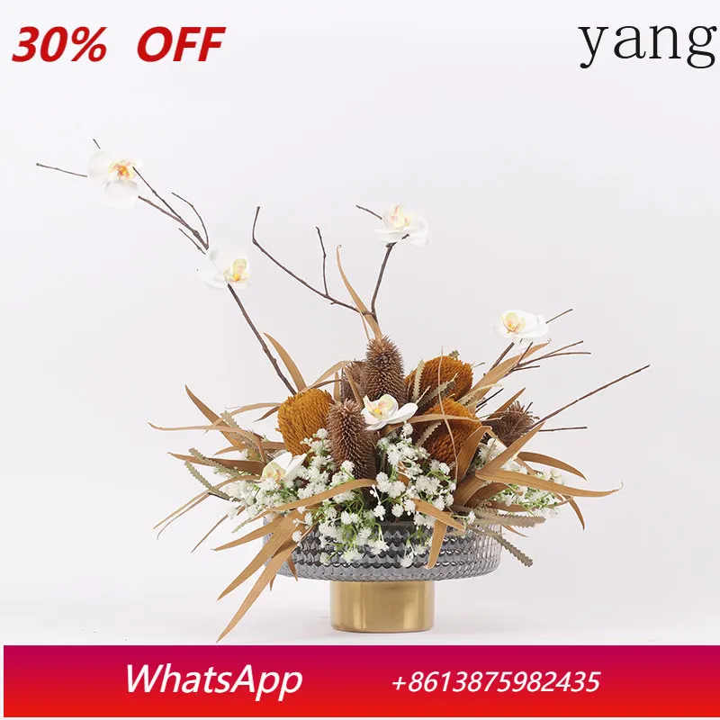 

LH wabi-sabi wind floral ornament reception desk dining table dried flower decoration