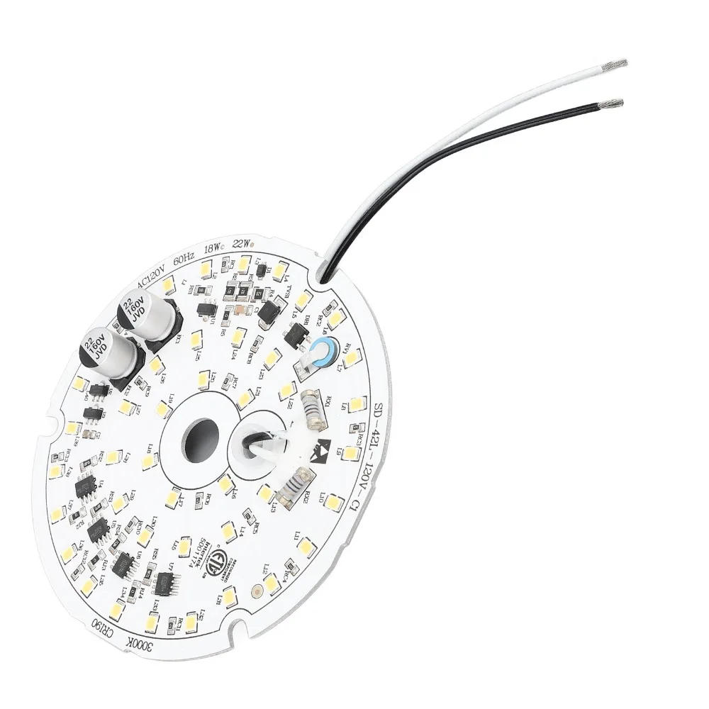 3000K/4000K/6000K Ceiling Fan Light Panel 3.93 Inch Aluminum Ceiling Fan Light Board Ceiling Fan Light Kit Kitchen Garage