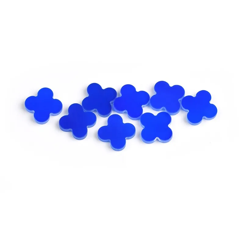 High quality heavy zircon clover 13x13x2.1mm 1.2g natural agate blue agate