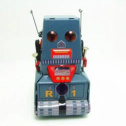 [Lustig] klassische Sammlung Retro Uhrwerk wickeln Metall gehen Zinn Tank Mond Sonde Roboter erinnern mechanische Spielzeug Kinder Geschenk