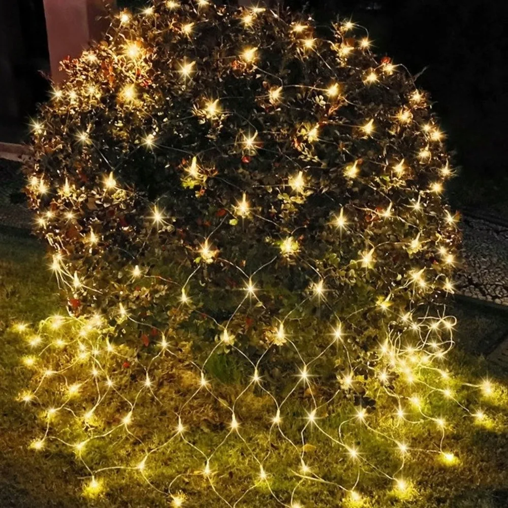 الاتحاد الأوروبي التوصيل شبكة ليد شبكة سلسلة ضوء مقاوم للماء 3 اللون الجنية ضوء جارلاند 1.5x1.5 متر 3mx2m الستار ضوء زينة عيد الميلاد #3