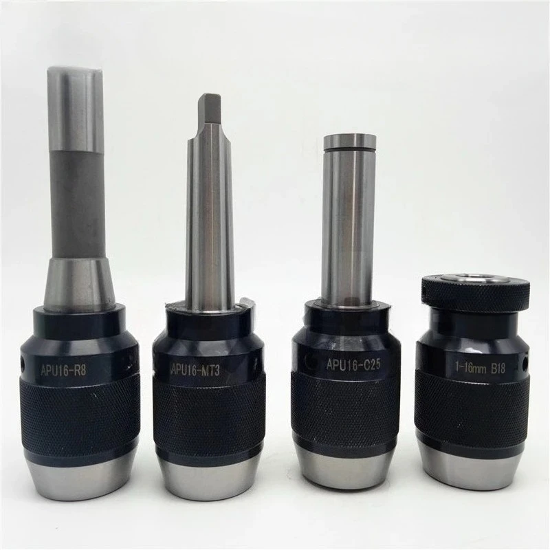 One-Piece Self-Tightening Drill Chuck  No. 3 No. 4 Straight Handle  British Metric Self-Locking Type