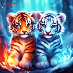 Huacan New Arrivals Diamond Painting Tiger Rhinestone Pictures 5d Diy Drill Embroidery Animal Handmade Home Art Decor
